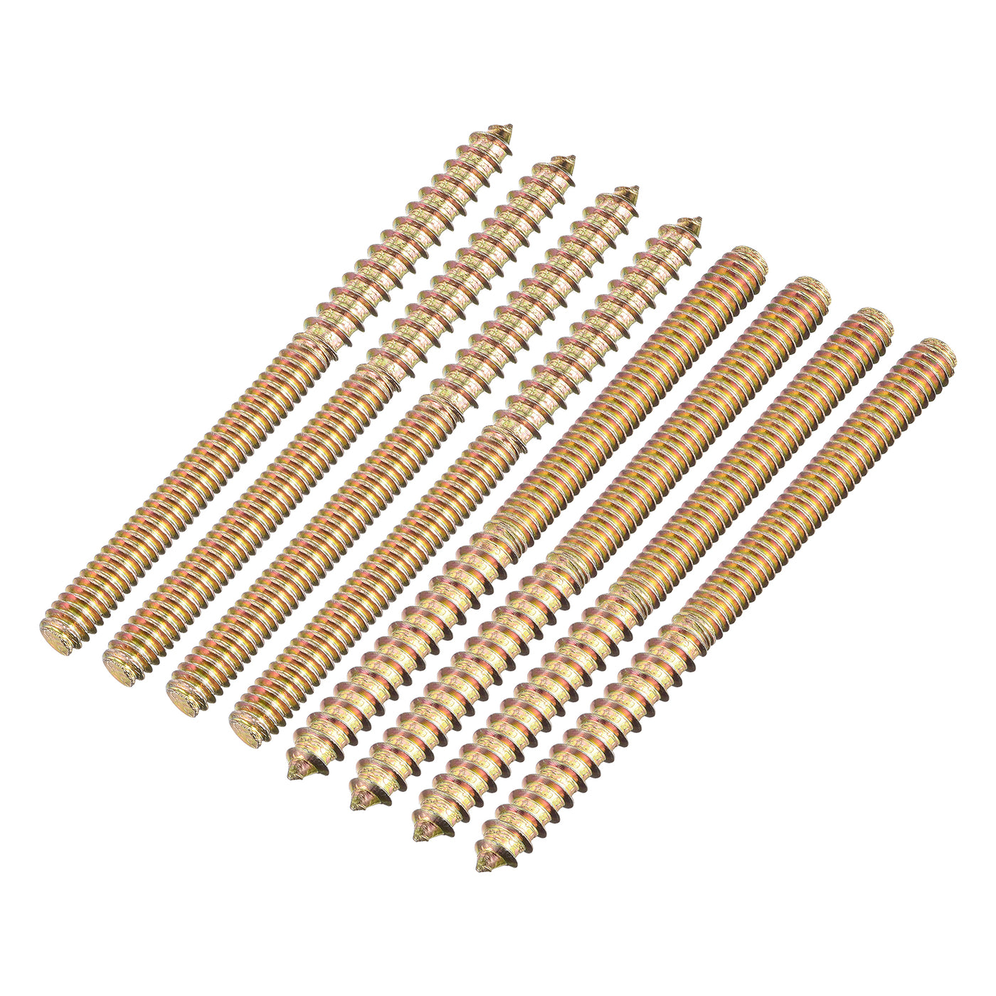 uxcell Uxcell 1/4-20x3-1/2" Hanger Bolts, 8pcs Double Ended Screws Wood Dowel Screws