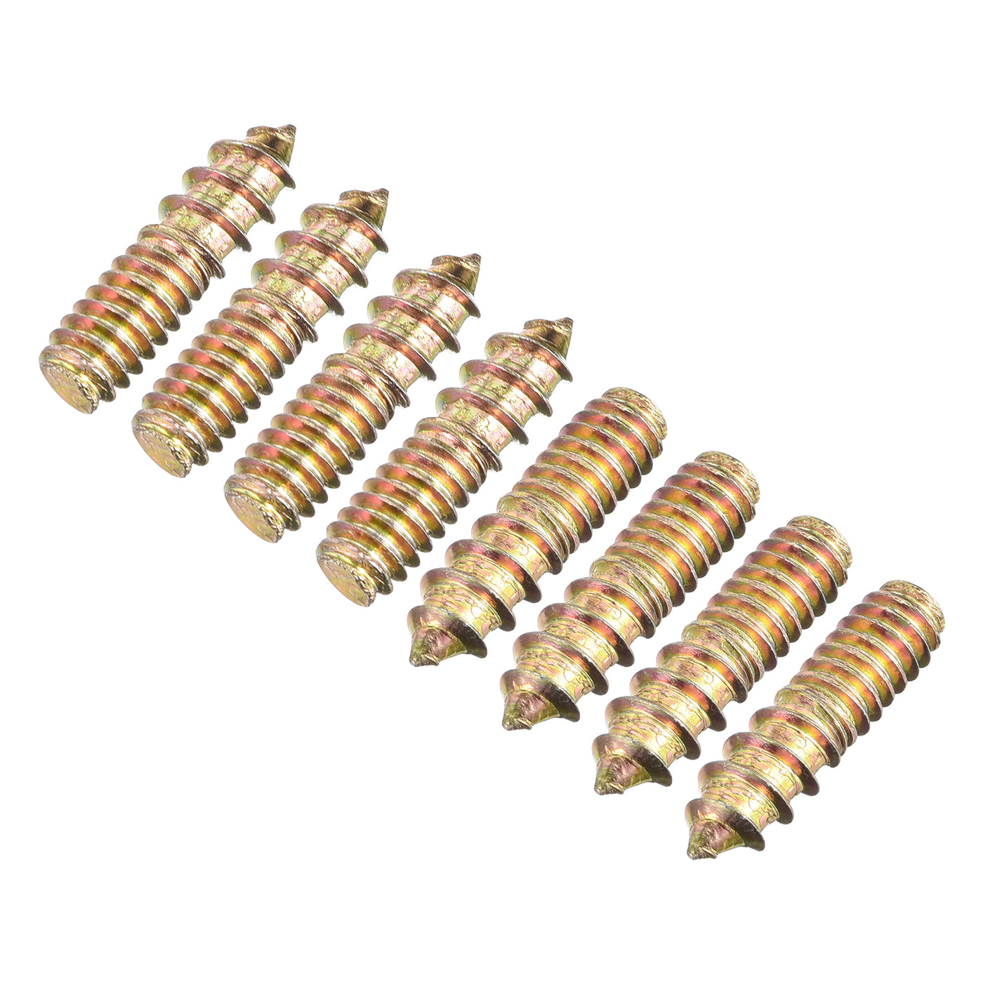 uxcell Uxcell 1/4-20x1" Hanger Bolts, 16pcs Double Ended Screws Wood Dowel Screws