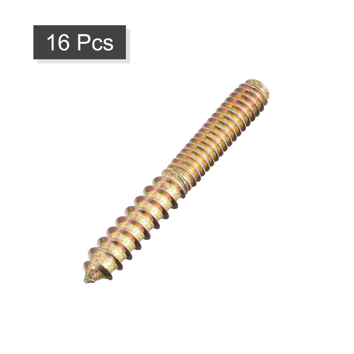 uxcell Uxcell 1/4-20x2" Hanger Bolts, 16pcs Double Ended Screws Wood Dowel Screws