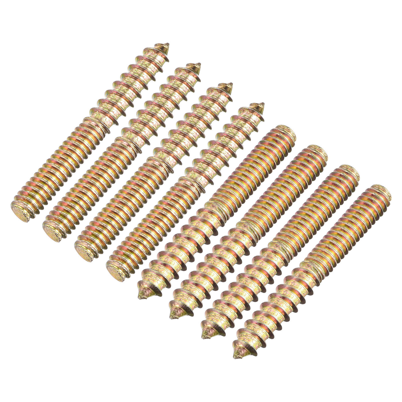 uxcell Uxcell 1/4-20x2" Hanger Bolts, 16pcs Double Ended Screws Wood Dowel Screws