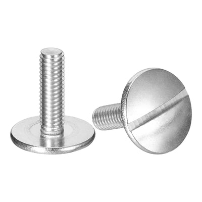 Harfington Uxcell M6x20mm Extra Large Flat Head Slotted Screws, 5pcs 304 Stainless Steel Bolts