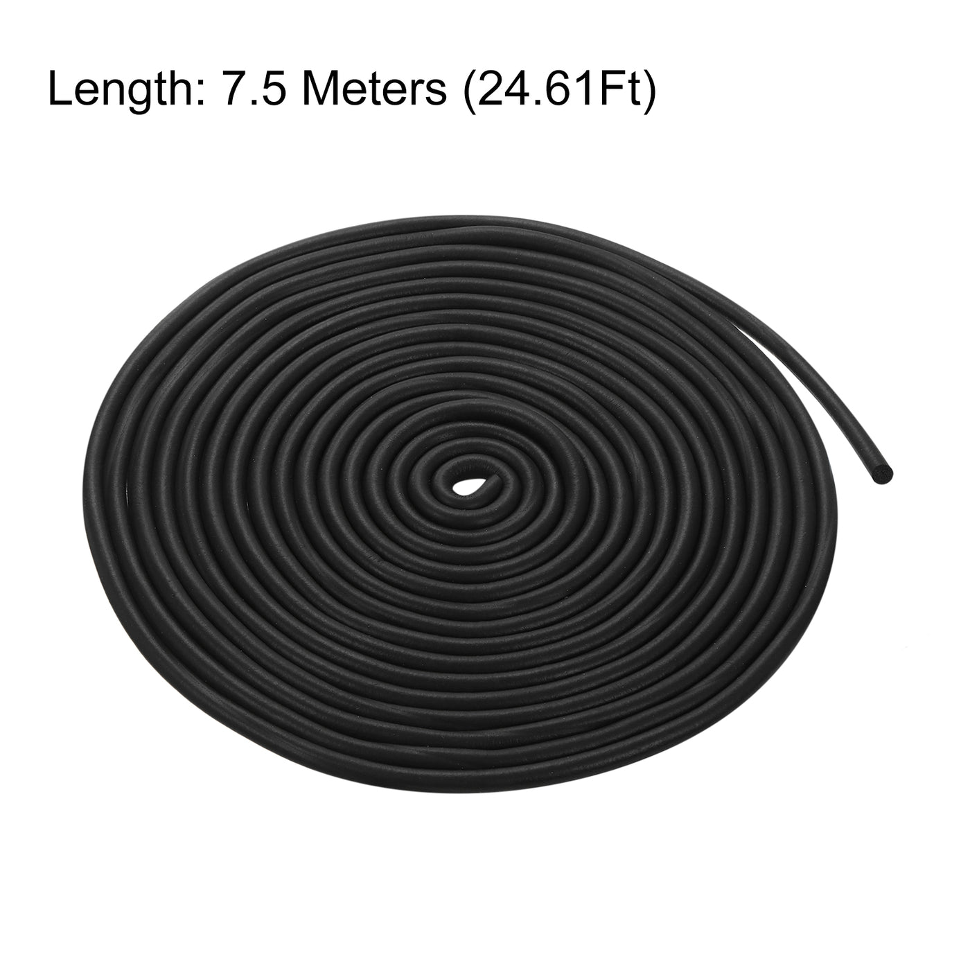 uxcell Uxcell Foam Rubber Weather Seal Strip, 8mm Diameter 7.5 Meters Long for DIY Gasket