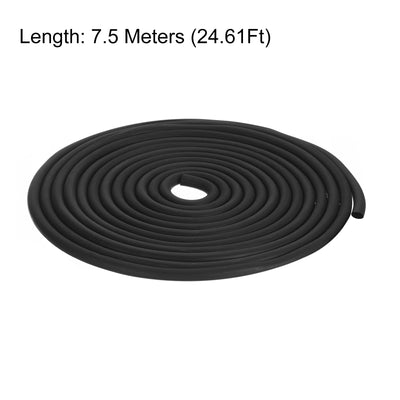 Harfington Uxcell Foam Rubber Weather Seal Strip, 6mm Diameter 7.5 Meters Long for DIY Gasket