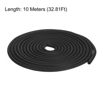 Harfington Uxcell Foam Rubber Weather Seal Strip, 6.35mm Diameter 10 Meters Long for DIY Gasket