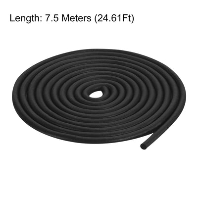 Harfington Uxcell Foam Rubber Weather Seal Strip, 5mm Diameter 7.5 Meters Long for DIY Gasket