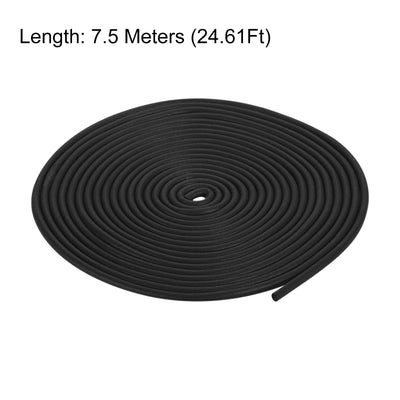 Harfington Uxcell Foam Rubber Weather Seal Strip, 3mm Diameter 7.5 Meters Long for DIY Gasket