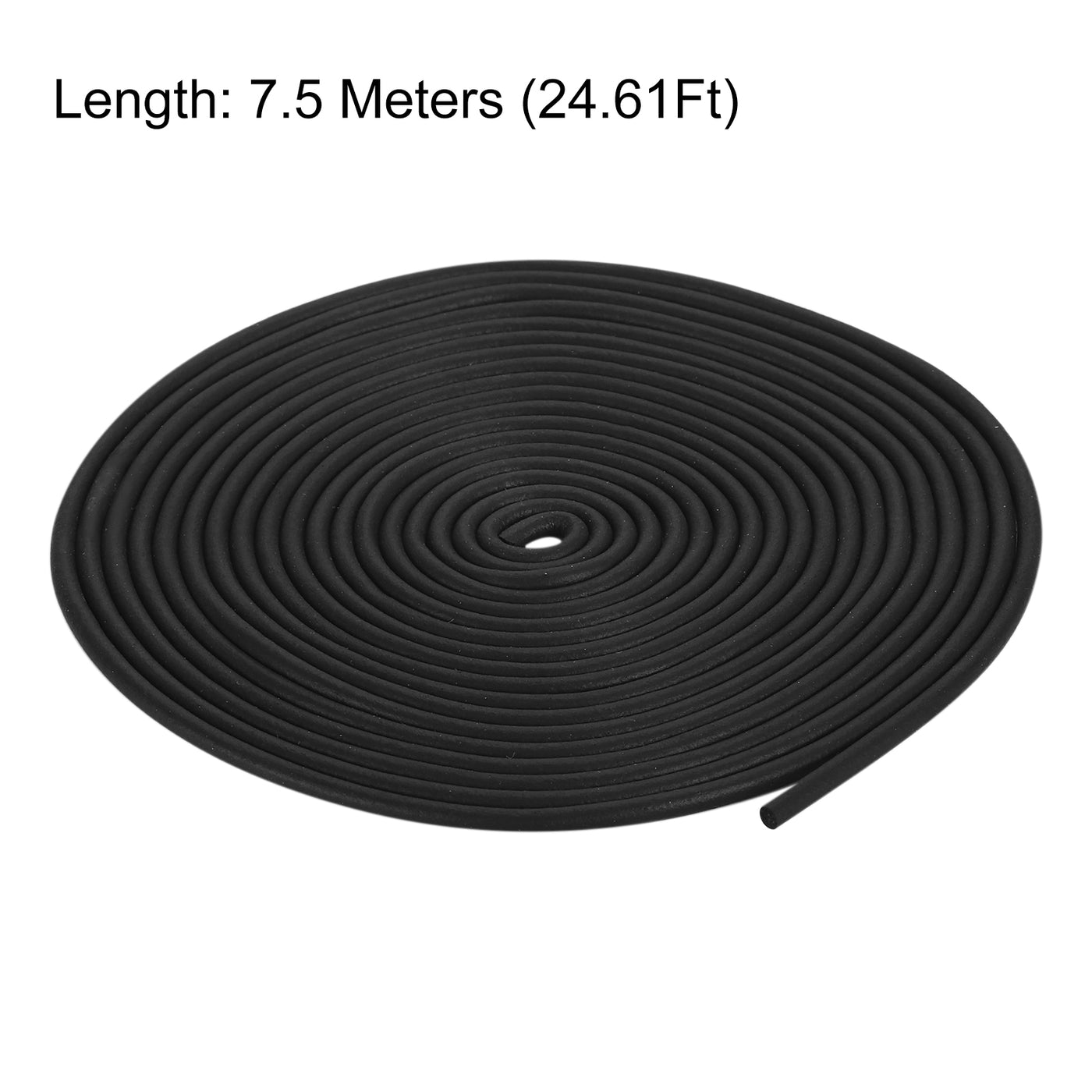 uxcell Uxcell Foam Rubber Weather Seal Strip, 2mm Diameter 7.5 Meters Long for DIY Gasket