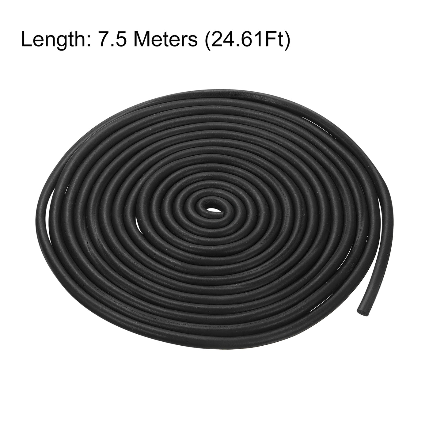 uxcell Uxcell Foam Rubber Weather Seal Strip, 10mm Diameter 7.5 Meters Long for DIY Gasket