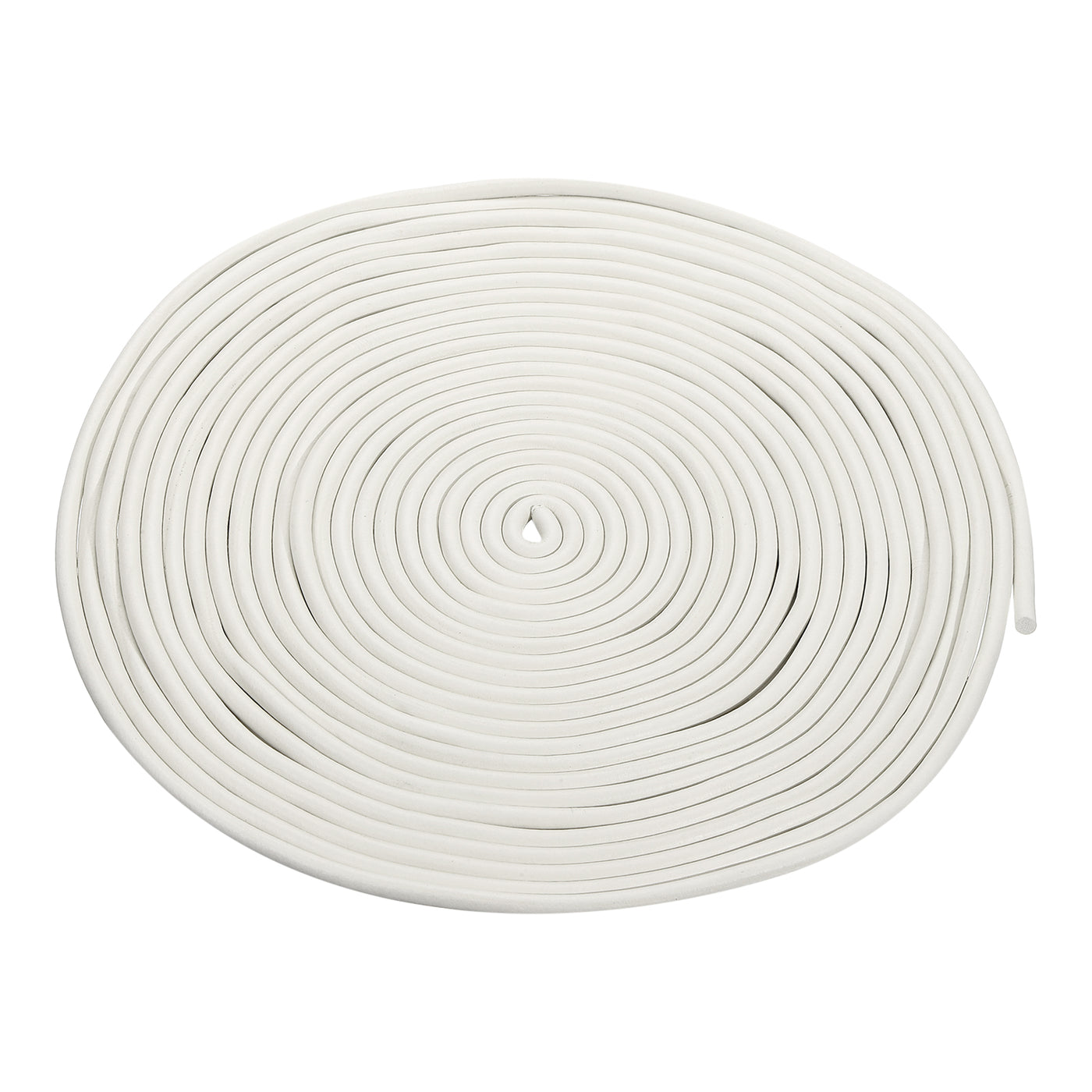 uxcell Uxcell Foam Rubber Weather Seal Strip, 6mm Diameter 10 Meters Long, White