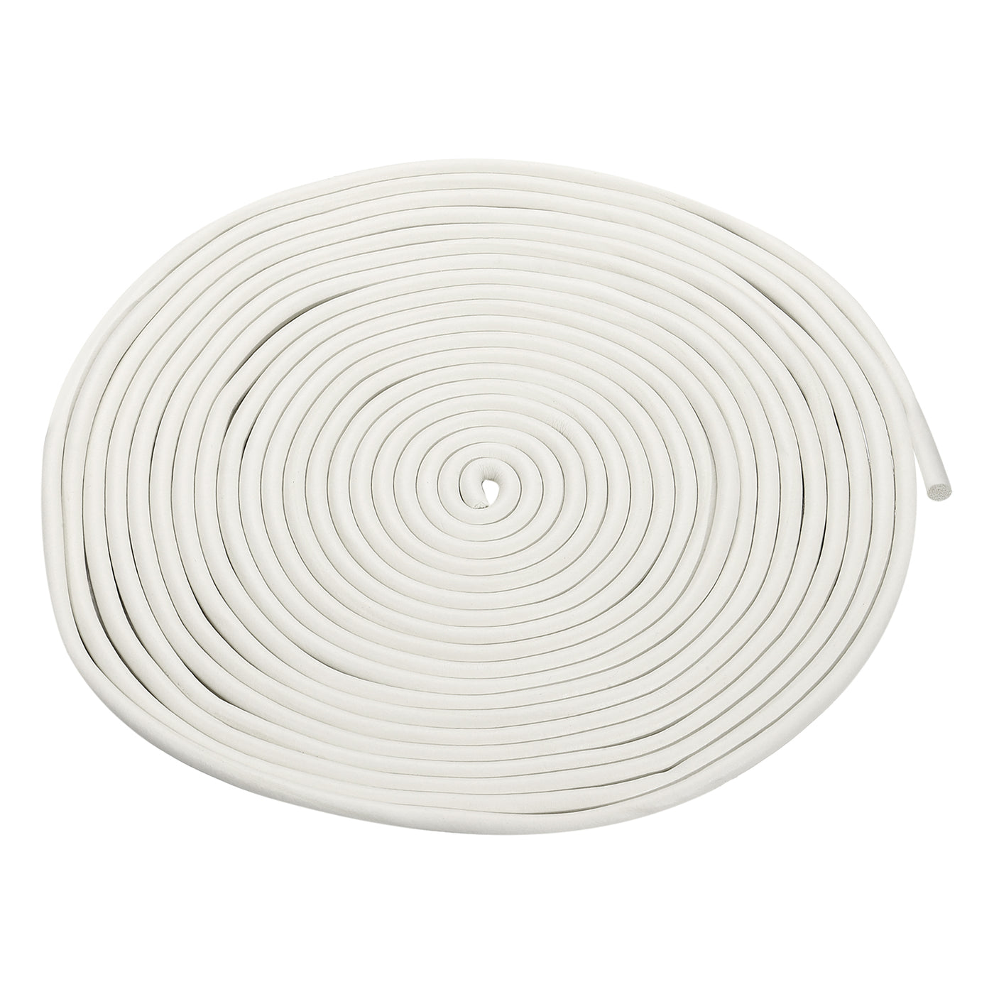 uxcell Uxcell Foam Rubber Weather Seal Strip, 6mm Diameter 7.5 Meters Long, White