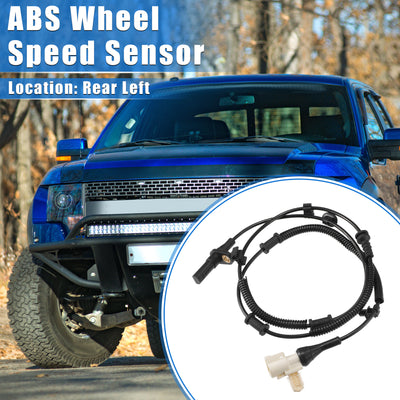 Harfington ABS Raddrehzahlsensor kompatibel für Ford F150 Pickup 2009-2010 4.6L 5.4L, individueller schwarzer ABS-Sensor hinten links aus Kunststoff