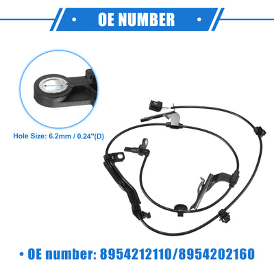 Harfington ABS Raddrehzahlsensor kompatibel für Toyota Corolla 2019-2022, individuell angefertigt, schwarzer Kunststoff, vorderer rechter Beifahrerseite ABS Sensor Nr. 8954212110/8954202160