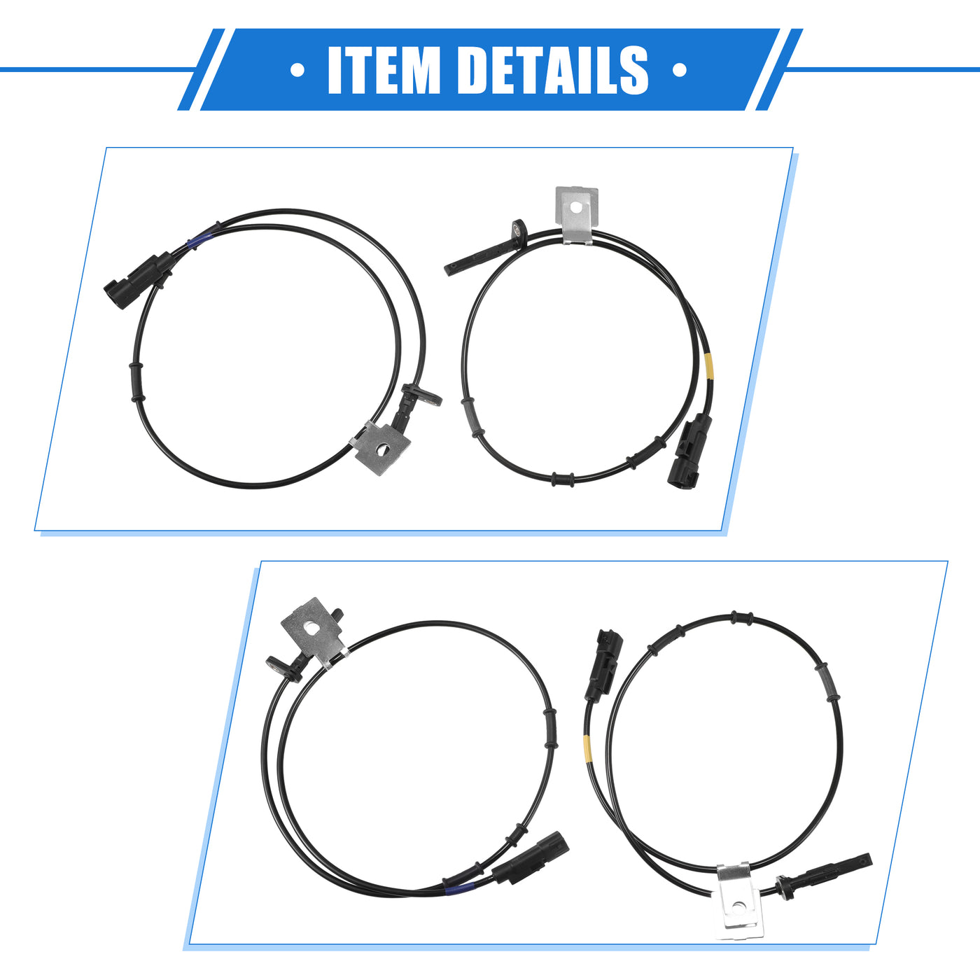 VekAuto ABS Raddrehzahlsensor Paar kompatibel für GMC Terrain 2.4L 2010-2017, individuell angefertigter schwarzer vorderer linker und rechter ABS-Sensor Nr. 20811371/20811372