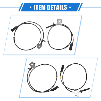 Harfington ABS Raddrehzahlsensor Paar kompatibel für GMC Terrain 2.4L 2010-2017, individuell angefertigter schwarzer vorderer linker und rechter ABS-Sensor Nr. 20811371/20811372