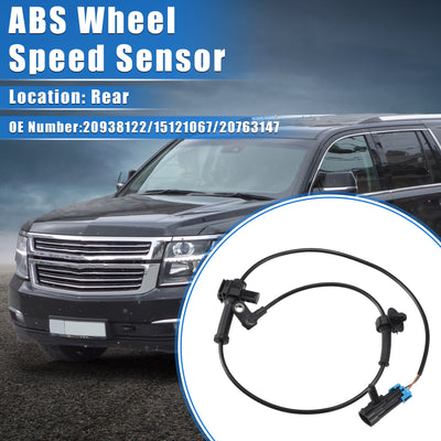 Harfington ABS Raddrehzahlsensor kompatibel für Chevrolet Avalanche 2007-2013, individuell angefertigter schwarzer ABS-Sensor hinten, Nr. 20938122/15121067/20763147