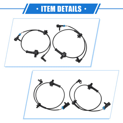 Harfington 2 Stück ABS Raddrehzahlsensor kompatibel für Chevrolet Avalanche 2007-2013, individueller schwarzer hinterer ABS Sensor Nr. 20938122/15121067/20763147