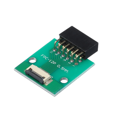 Harfington FFC FPC Converter Board 12 Pins 0.5mm 1.0mm Pitch to DIP 2.54mm PCB for LCD