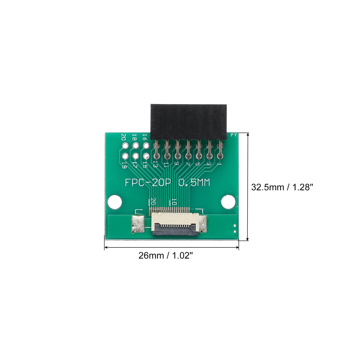 Harfington FFC FPC Converter Board 14 Pins 0.5mm 1.0mm Pitch to DIP 2.54mm PCB for LCD