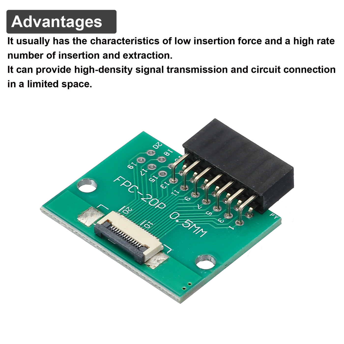 Harfington FFC FPC Converter Board 14 Pins 0.5mm 1.0mm Pitch to DIP 2.54mm PCB for LCD