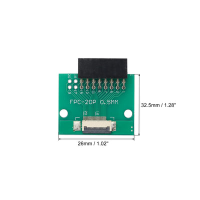 Harfington FFC FPC Converter Board 20 Pins 0.5mm 1.0mm Pitch to DIP 2.54mm PCB for LCD