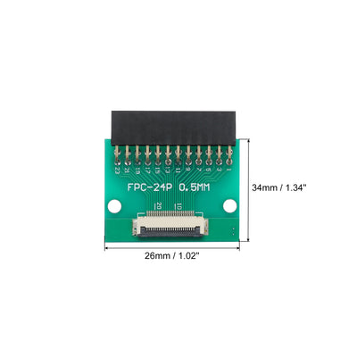 Harfington FFC FPC Konverterplatine 24 Pins 0,5 mm Rückseite 1,0 mm Pitch zu DIP 2,54 mm PCB Koppelungsadapter für LCD 3D Drucker