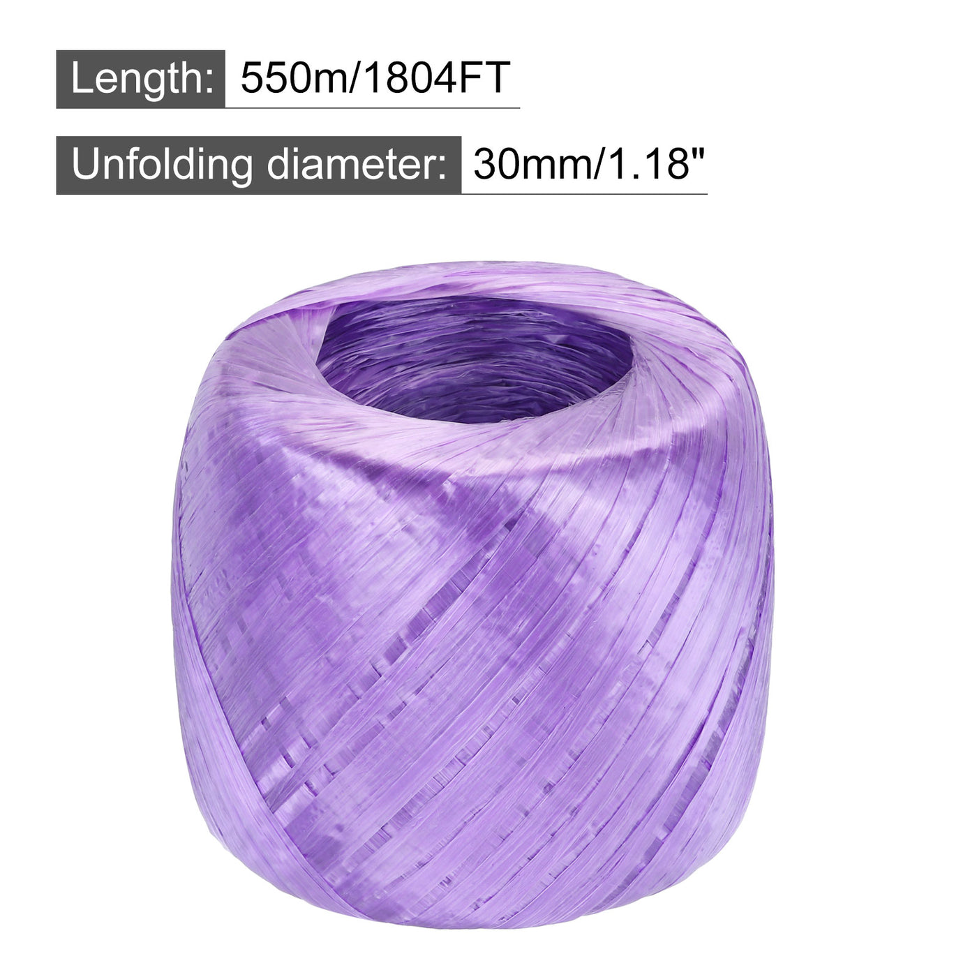 Harfington Polyester Nylon Plastic Rope Twine Household Bundled,550m Length,1 Pcs(Purple)