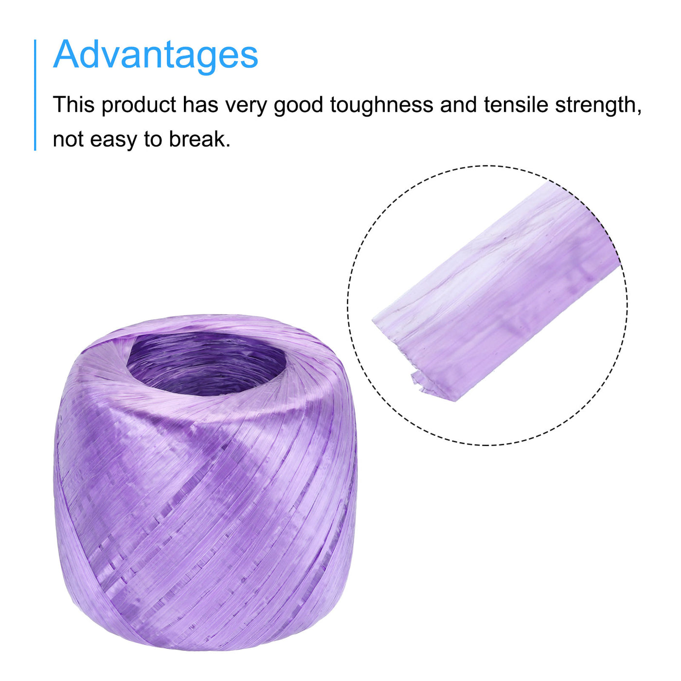 Harfington Polyester Nylon Plastic Rope Twine Household Bundled,550m Length,1 Pcs(Purple)