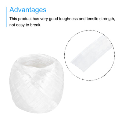 Harfington Polyester Nylon Plastic Rope Twine Household Bundled,55m Length,5 Pcs(White)