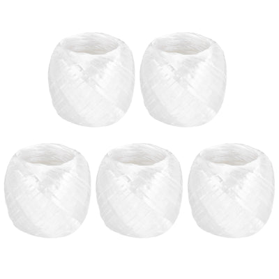 Harfington Polyester Nylon Plastic Rope Twine Household Bundled,55m Length,5 Pcs(White)