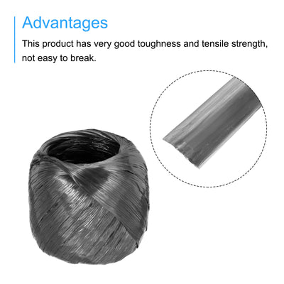 Harfington Polyester Nylon Plastic Rope Twine Household Bundled,55m Length,3 Pcs(Black)