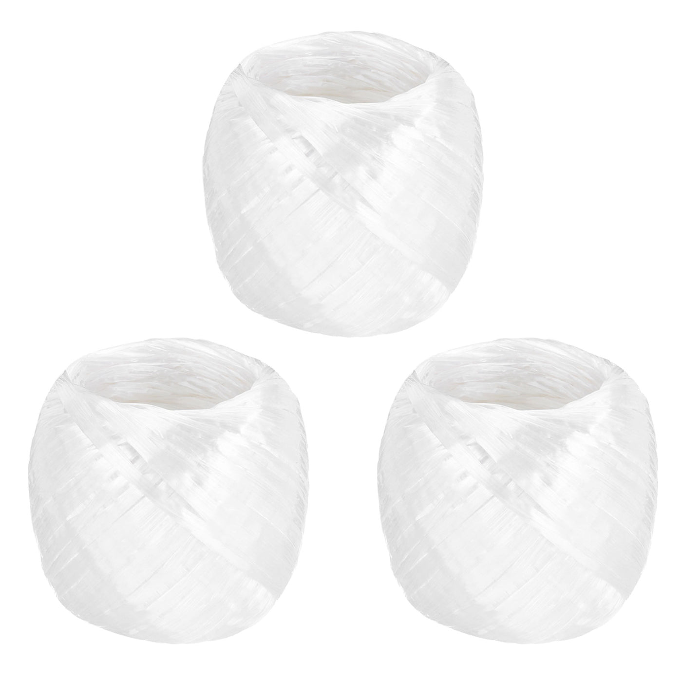 Harfington Polyester Nylon Plastic Rope Twine Household Bundled,55m Length,3 Pcs(White)