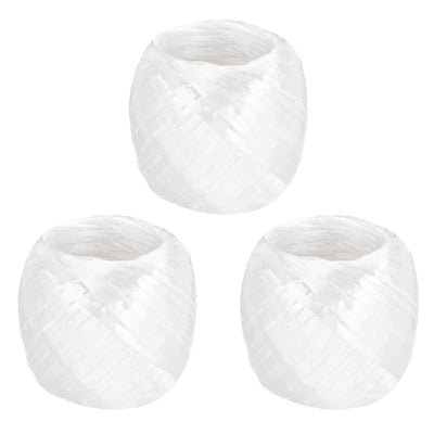 Harfington Polyester Nylon Plastic Rope Twine Household Bundled,55m Length,3 Pcs(White)