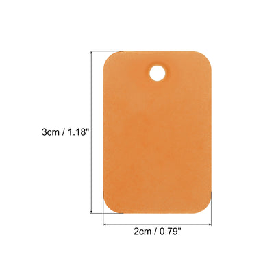 Harfington Waterproof Eyelet Hole Plastic Tags,Outdoor Tags,2x3cm Orange 100 Pcs