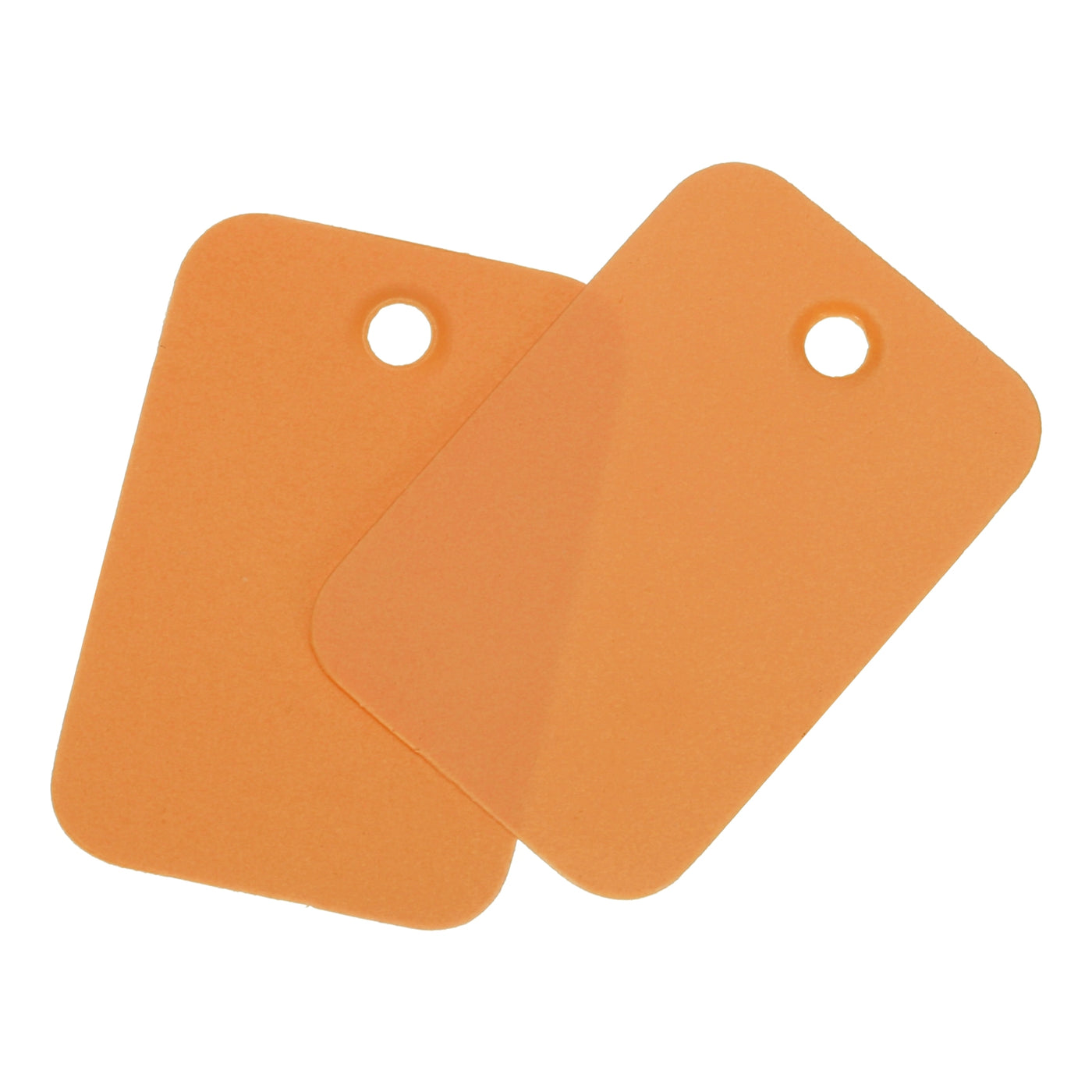 Harfington Waterproof Eyelet Hole Plastic Tags,Outdoor Tags,2x3cm Orange 100 Pcs