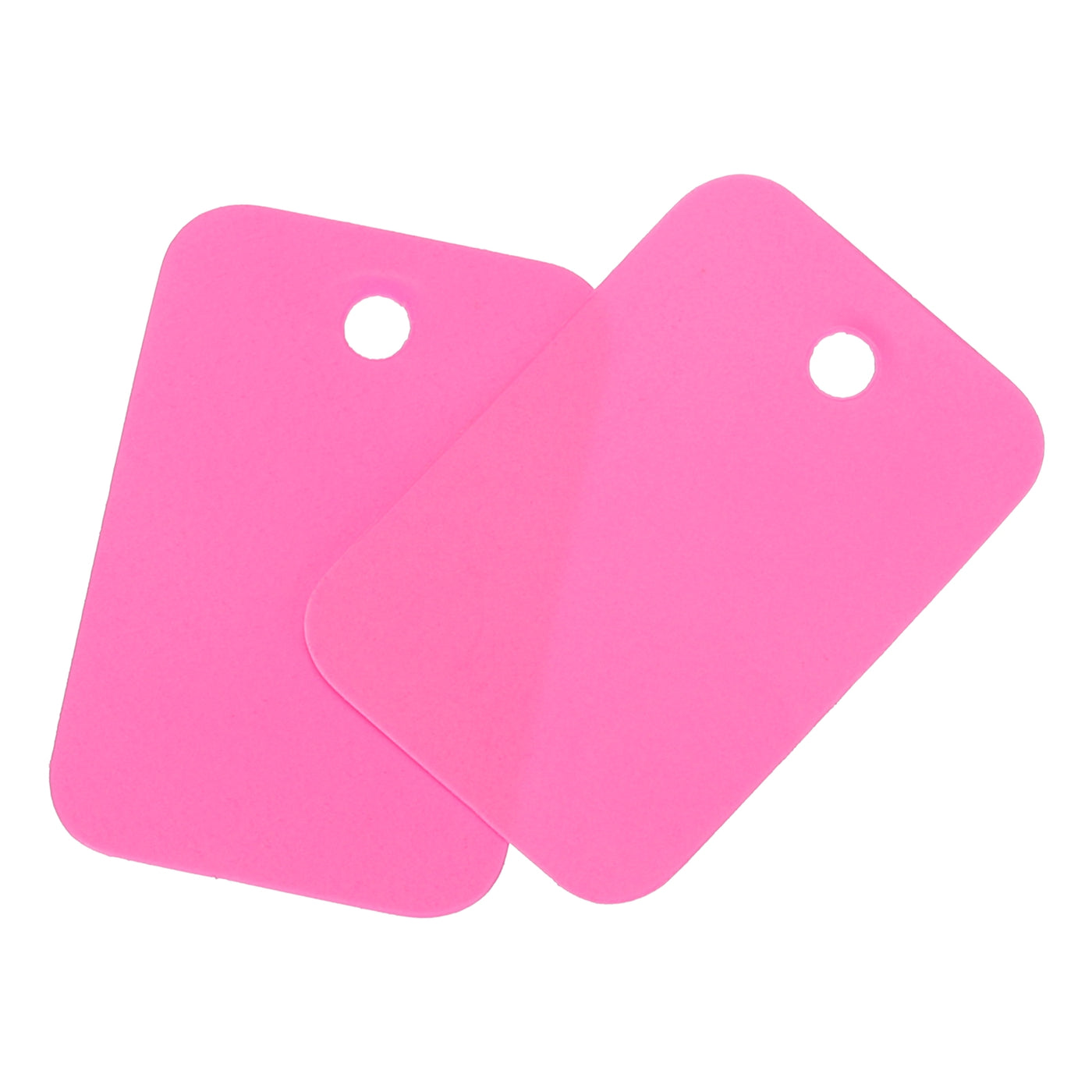 Harfington Waterproof Eyelet Hole Plastic Tags,Outdoor Tags,2x3cm Pink 100 Pcs