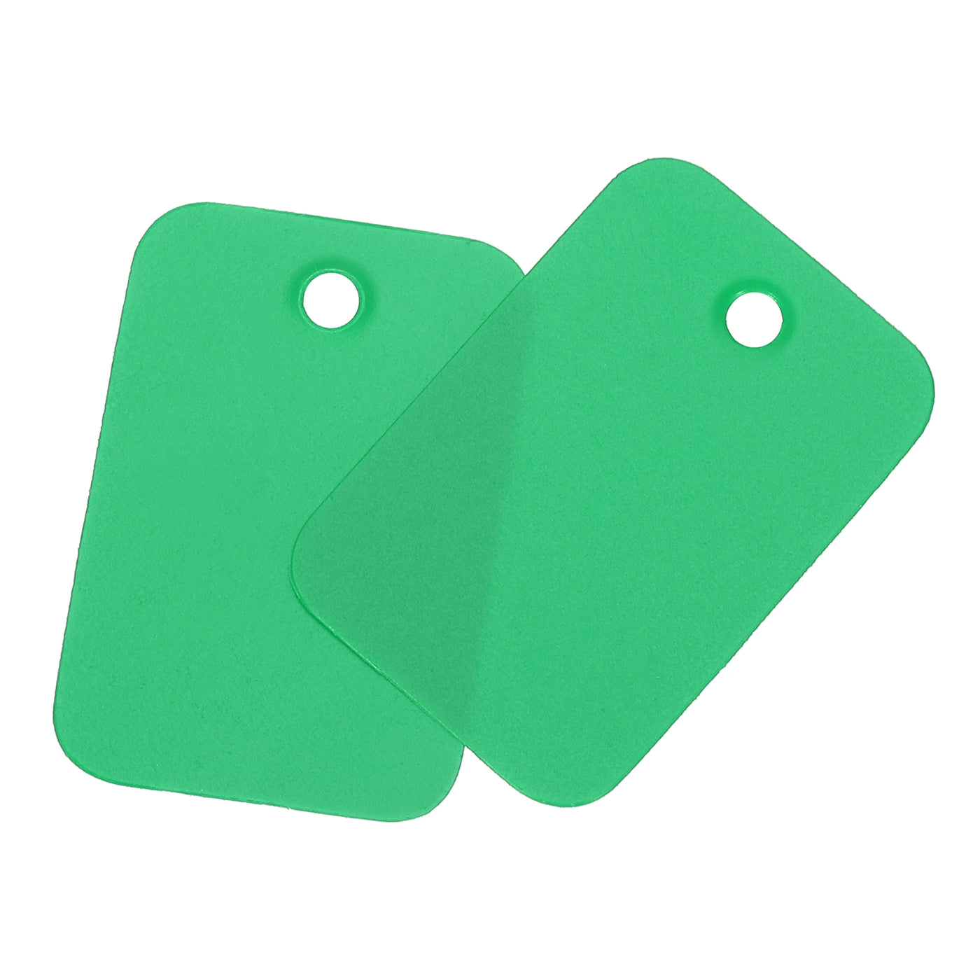 Harfington Waterproof Eyelet Hole Plastic Tags,Outdoor Tags,2x3cm Light Green 100 Pcs