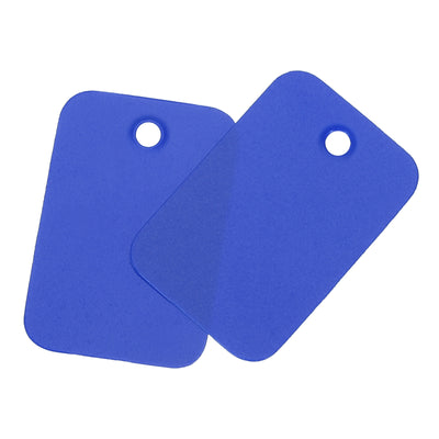 Harfington Waterproof Eyelet Hole Plastic Tags,Outdoor Tags,2x3cm Blue 100 Pcs