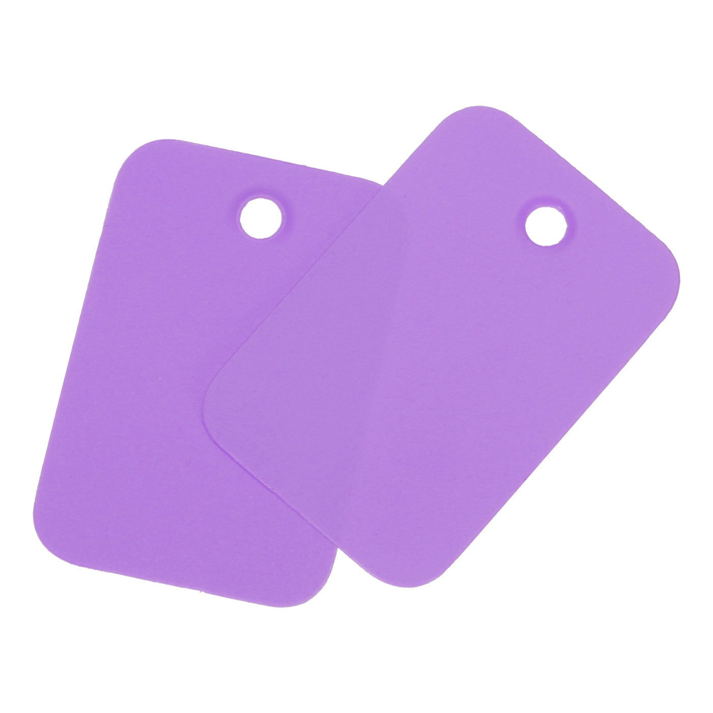 Harfington Waterproof Eyelet Hole Plastic Tags,Outdoor Tags,2x3cm Purple 100 Pcs