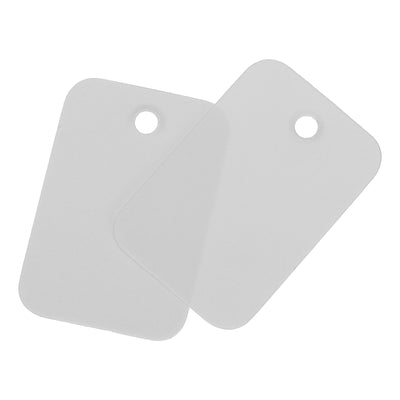 Harfington Waterproof Eyelet Hole Plastic Tags,Outdoor Tags,2x3cm Grey 100 Pcs