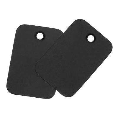 Harfington Waterproof Eyelet Hole Plastic Tags,Outdoor Tags,2x3cm Black 100 Pcs