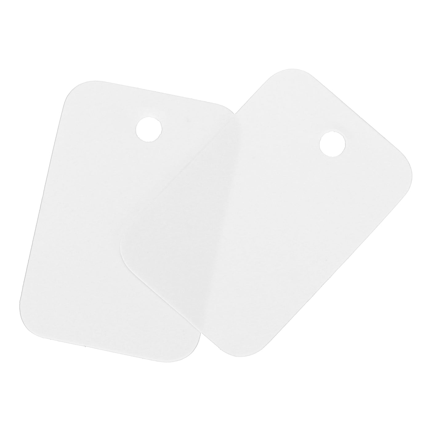 Harfington Waterproof Eyelet Hole Plastic Tags,Outdoor Tags,2x3cm White 100 Pcs