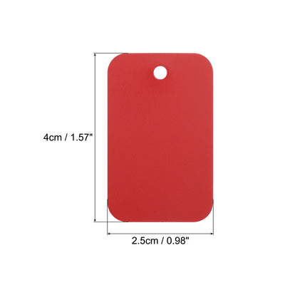 Harfington Waterproof Eyelet Hole Plastic Tags,Outdoor Tags,2.5x4cm Red 100 Pcs