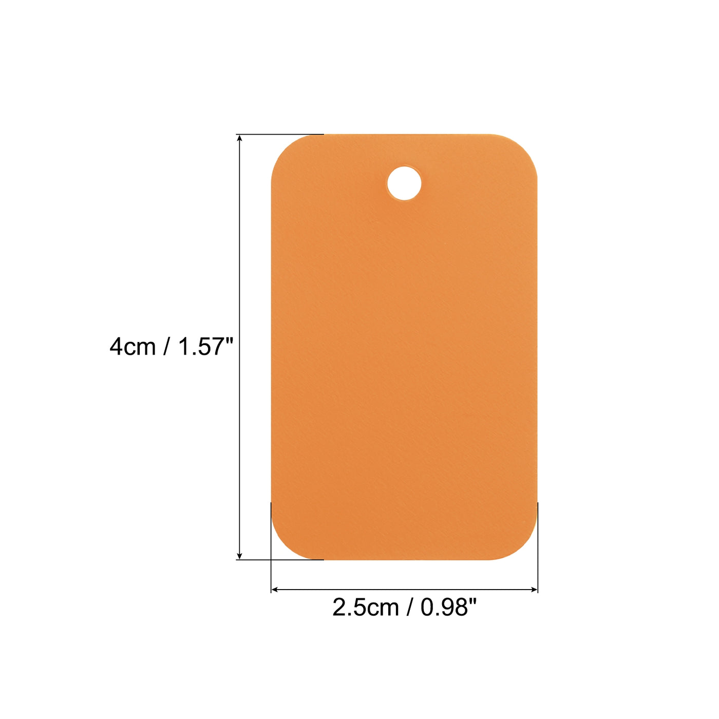 Harfington Waterproof Eyelet Hole Plastic Tags,Outdoor Tags,2.5x4cm Orange 100 Pcs