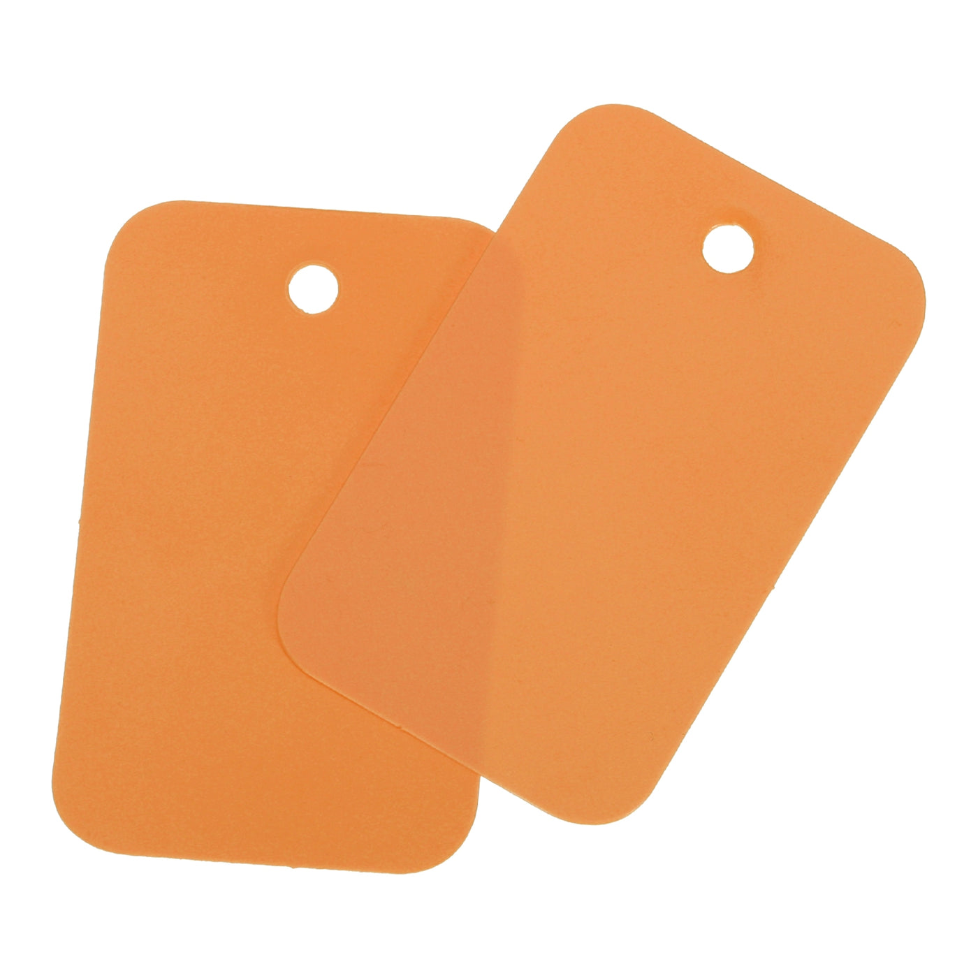 Harfington Waterproof Eyelet Hole Plastic Tags,Outdoor Tags,2.5x4cm Orange 100 Pcs