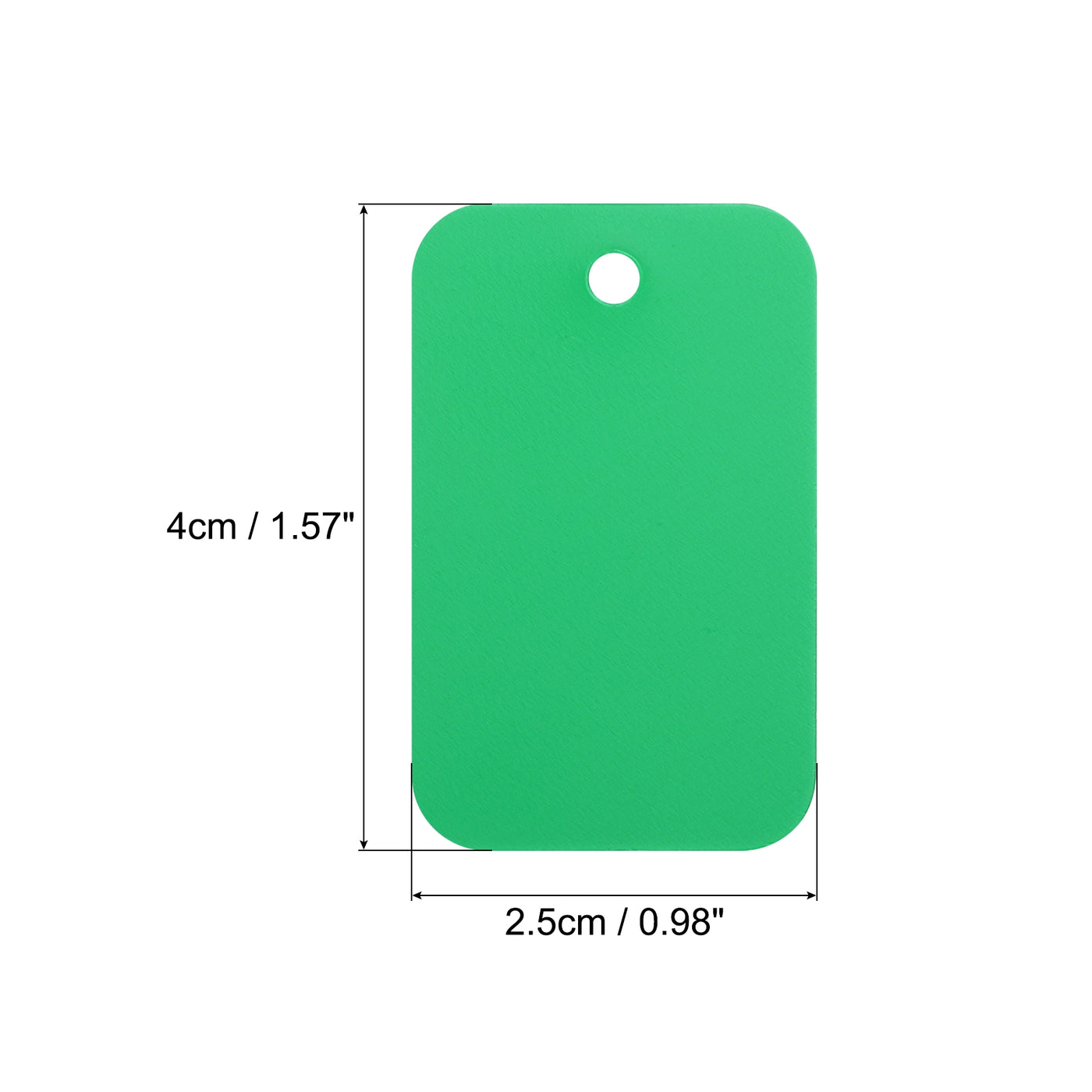 Harfington Waterproof Eyelet Hole Plastic Tags,Outdoor Tags,2.5x4cm Light Green 100 Pcs