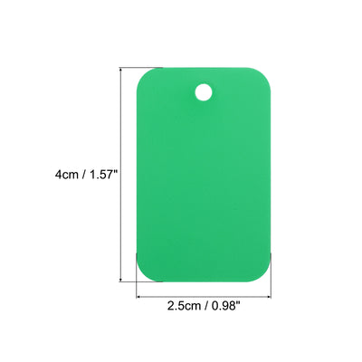 Harfington Waterproof Eyelet Hole Plastic Tags,Outdoor Tags,2.5x4cm Light Green 100 Pcs