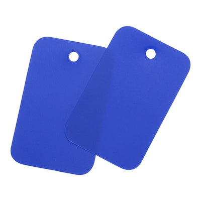 Harfington Waterproof Eyelet Hole Plastic Tags,Outdoor Tags,2.5x4cm Blue 100 Pcs