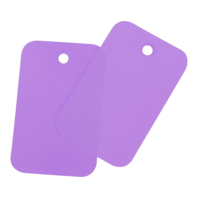 Harfington Waterproof Eyelet Hole Plastic Tags,Outdoor Tags,2.5x4cm Purple 100 Pcs