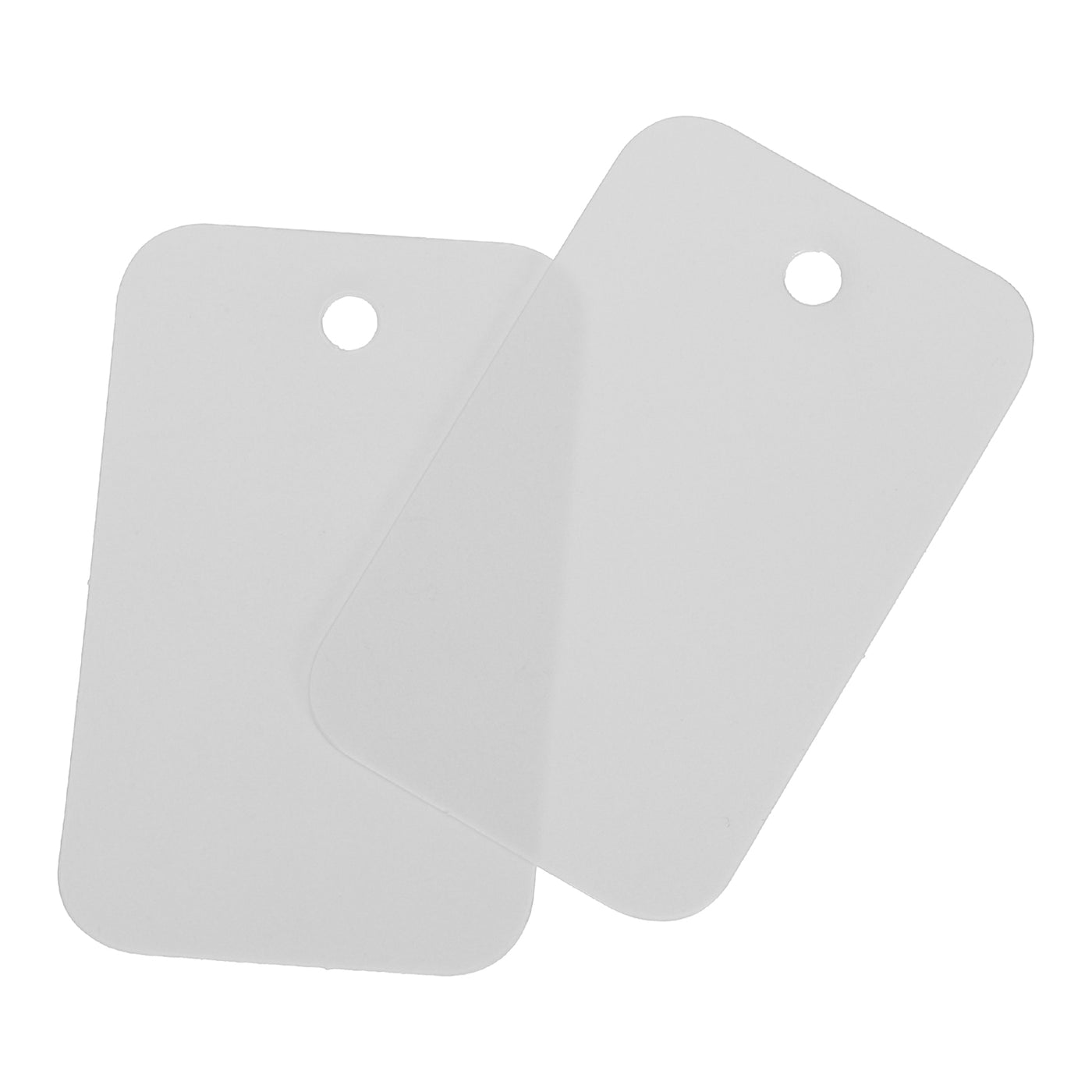 Harfington Waterproof Eyelet Hole Plastic Tags,Outdoor Tags,2.5x4cm Grey 100 Pcs