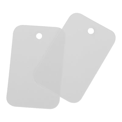 Harfington Waterproof Eyelet Hole Plastic Tags,Outdoor Tags,2.5x4cm Grey 100 Pcs